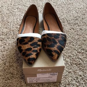 Madewell Pointy-Toe Cutaway Flats in Leopard